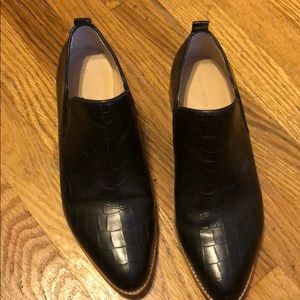 Black slip on shoes WORN ONCE